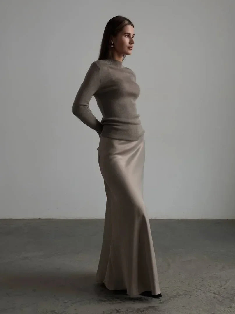 Lavisa - Satin Fishtail Maxi Skirt
