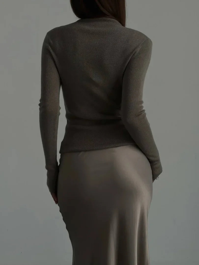 Lavisa - Satin Fishtail Maxi Skirt