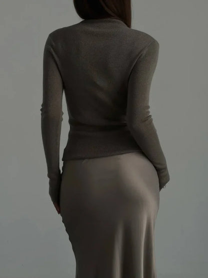 Lavisa - Satin Fishtail Maxi Skirt