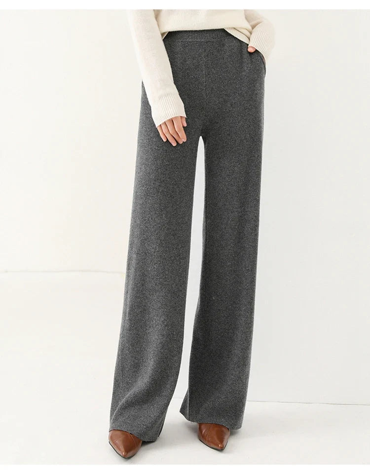 Lavisa - Wide Leg Merino Wool Lounge Sweatpants