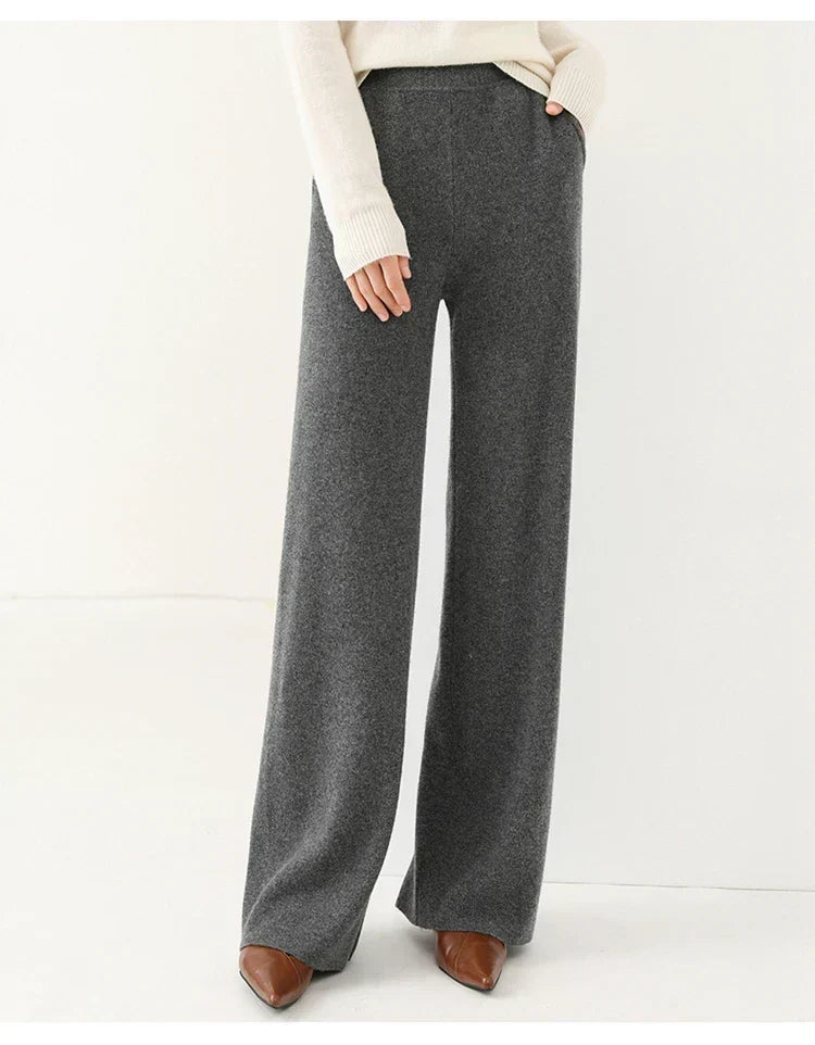 Lavisa - Women's Soft Knit Wide-Leg Pants