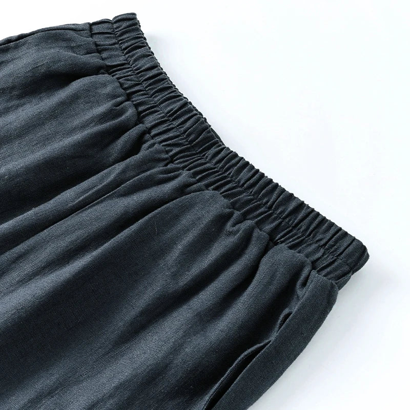 Lavisa - Cropped Wide Leg Linen Pants