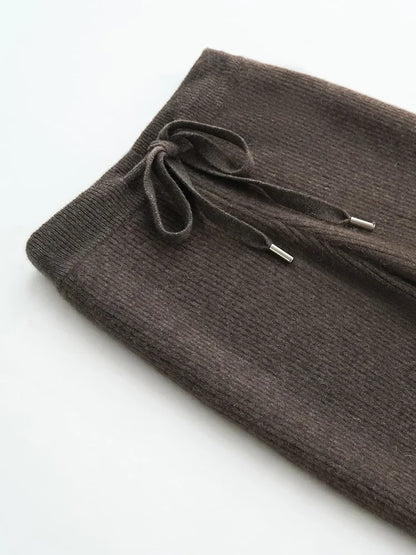Lavisa - High Waisted Knitted Wide Leg Pants