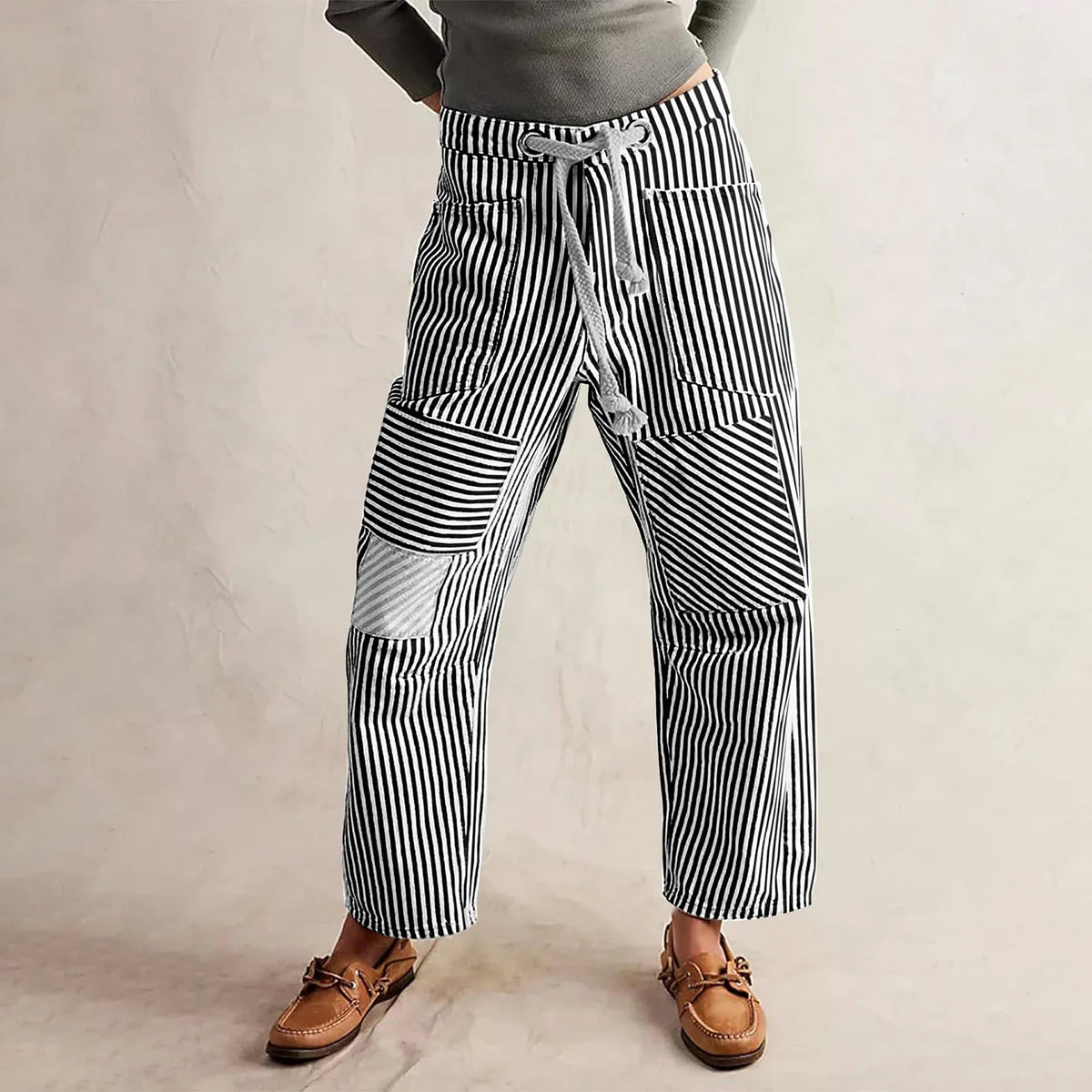 Lavisa - The Cove Striped Drawstring Pants