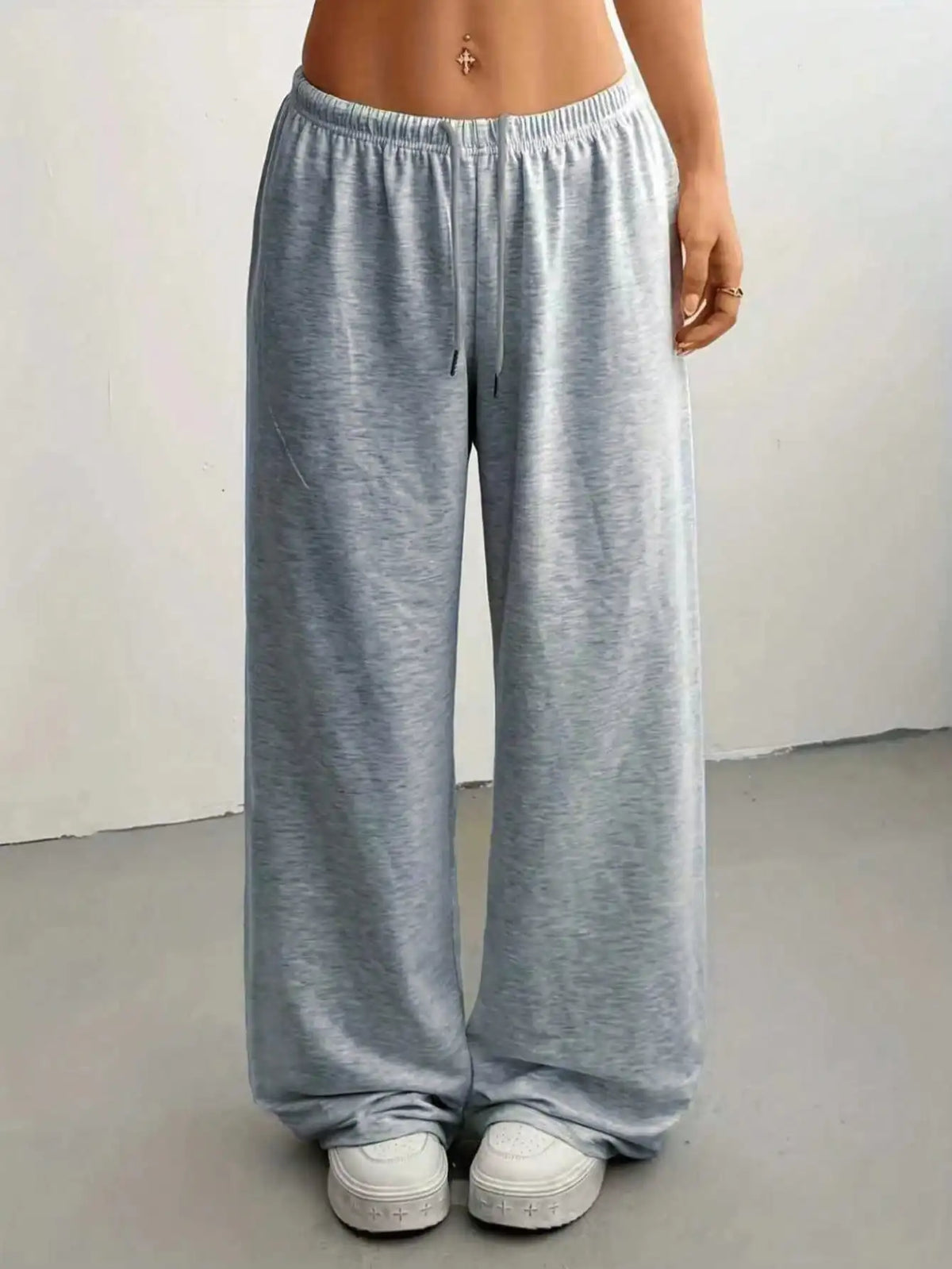Lavisa - Womens Loose Fit Wide Leg Drawstring Jogger Pants