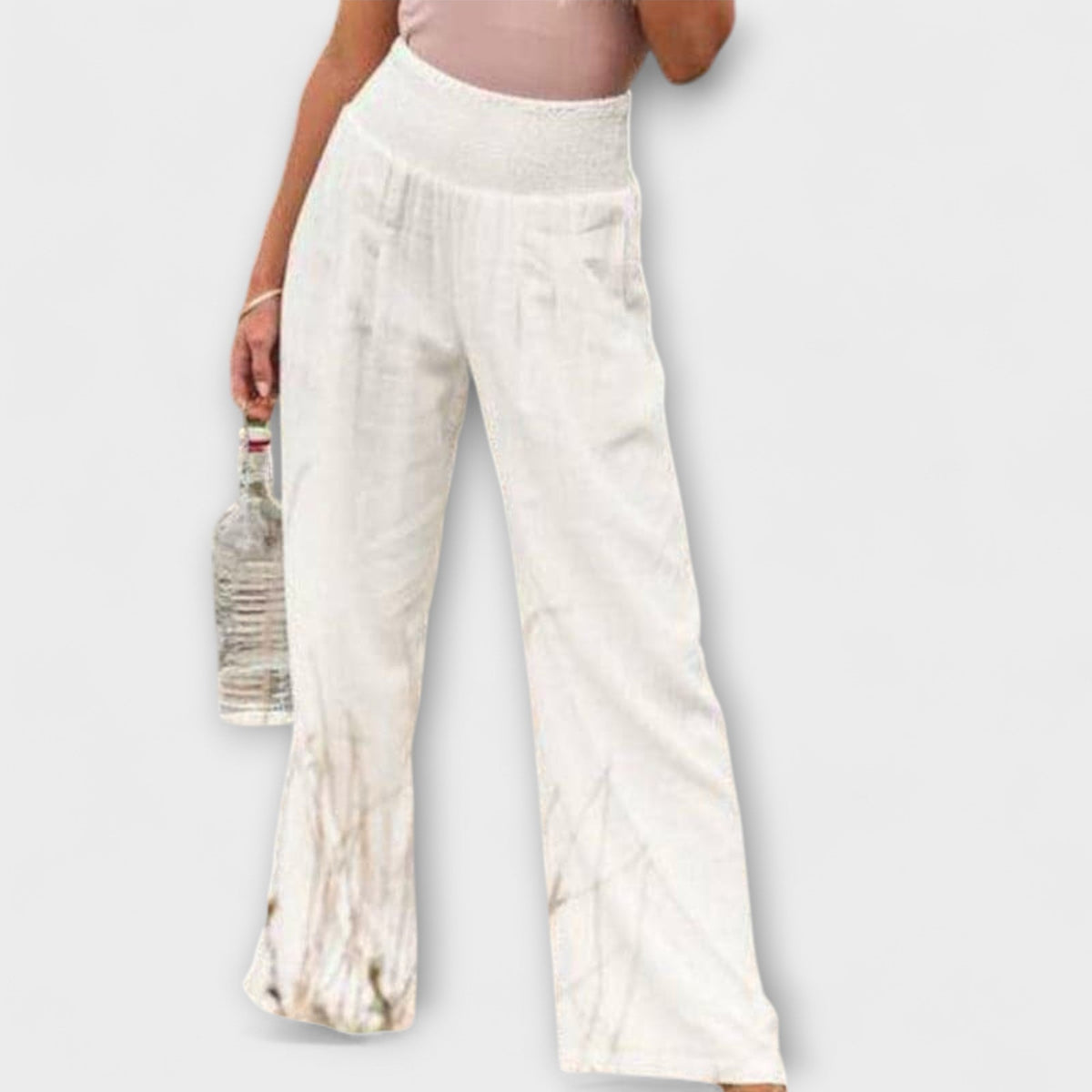 Lavisa - Casual Wide Leg Mid Rise Pants