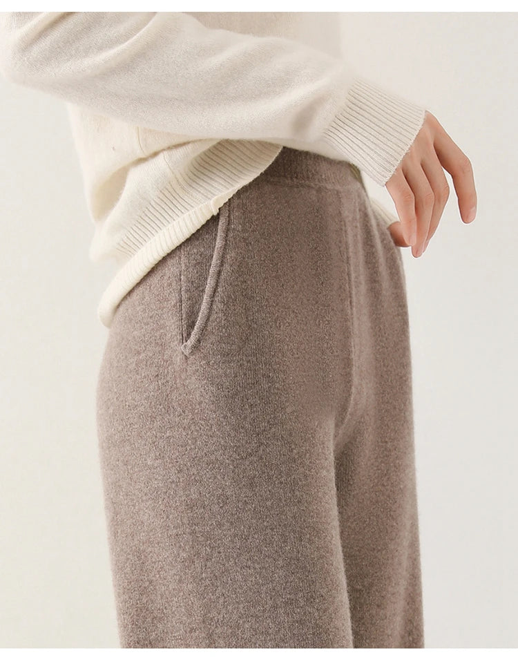 Lavisa - Women's Soft Knit Wide-Leg Pants