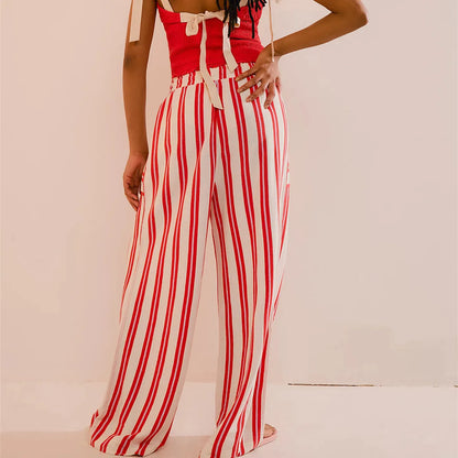Lavisa - Striped Wide Leg Lounge Pants