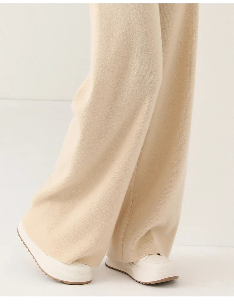 Lavisa - Wide Leg Merino Wool Lounge Sweatpants