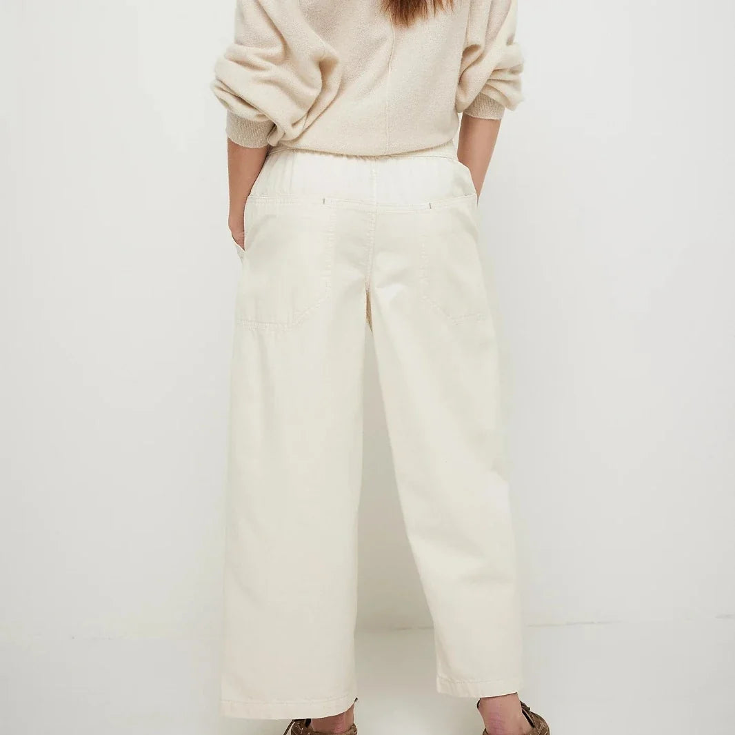 Lavisa - Relaxed Drawstring Denim Crop Jeans