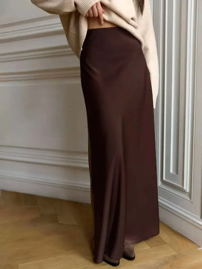 Lavisa - Satin Fishtail Maxi Skirt