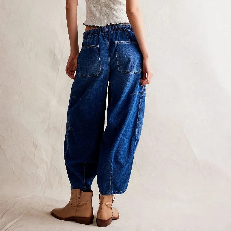 Lavisa - Relaxed Pull-On Cotton Denim Jeans