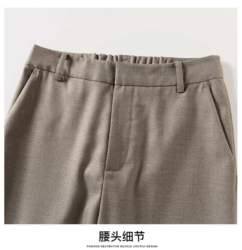 Lavisa - Slim Fit High-Waist Ankle Trousers