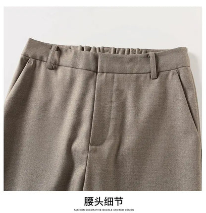 Lavisa - Slim Fit High-Waist Ankle Trousers