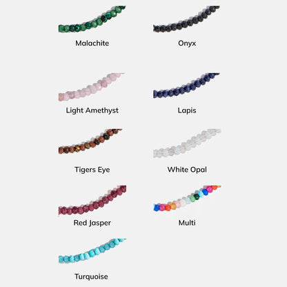 Lavisa - Personalized Semi-Precious Beaded Name Necklace - Product Gallery View 8