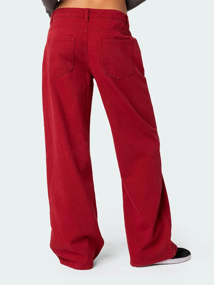 Lavisa - High Waisted Straight Leg Jeans