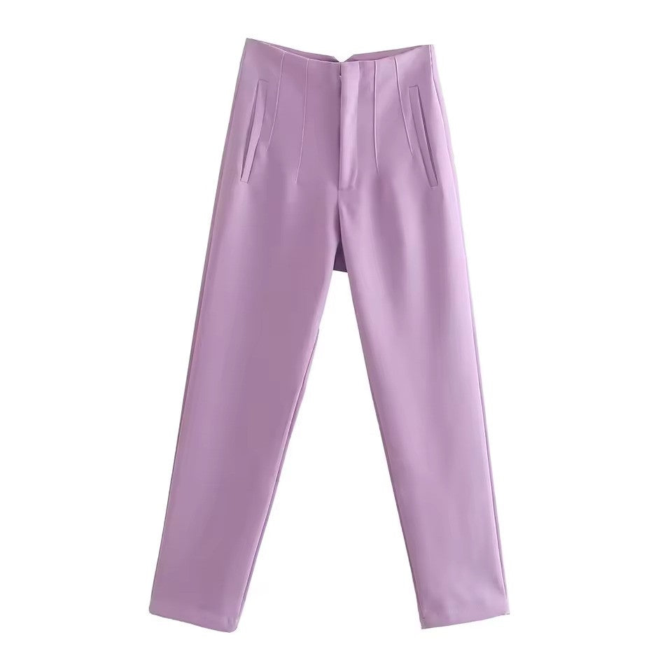 Lavisa - Women's Wrinkle Resistant Straight Leg Dress Trousers