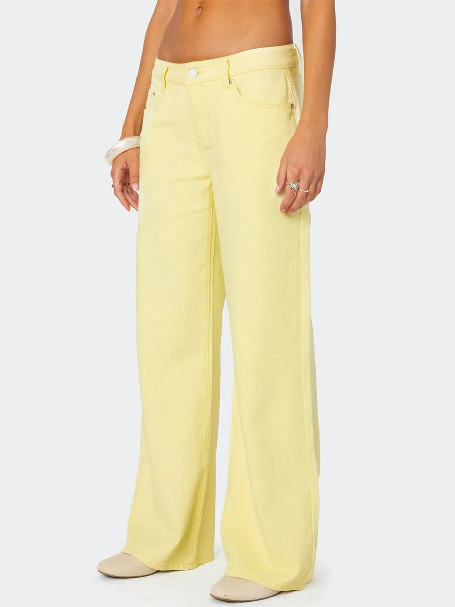 Lavisa - High Waisted Straight Leg Jeans