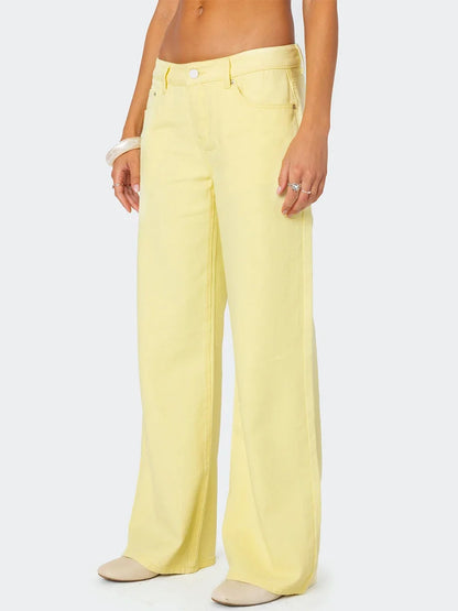 Lavisa - High Waisted Straight Leg Jeans