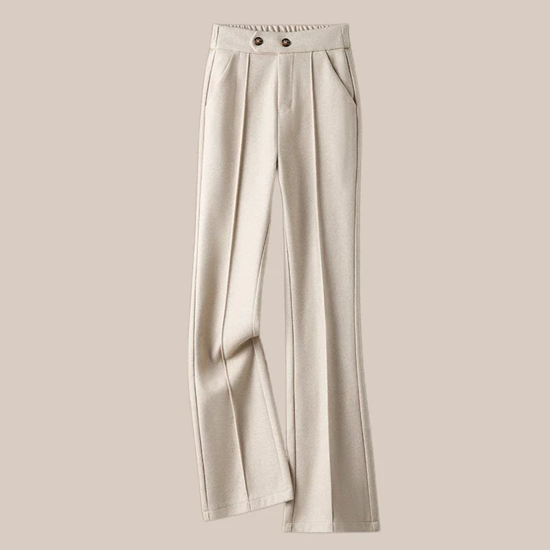 Lavisa - Arden Wool Blend Flare Trousers