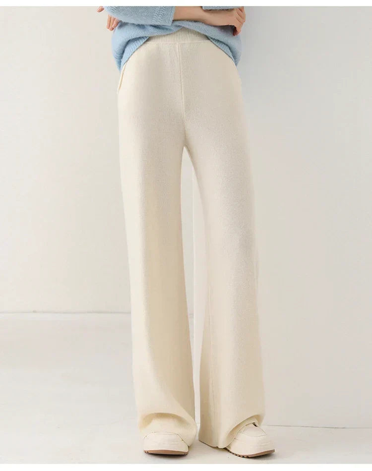 Lavisa - Women's Soft Knit Wide-Leg Pants