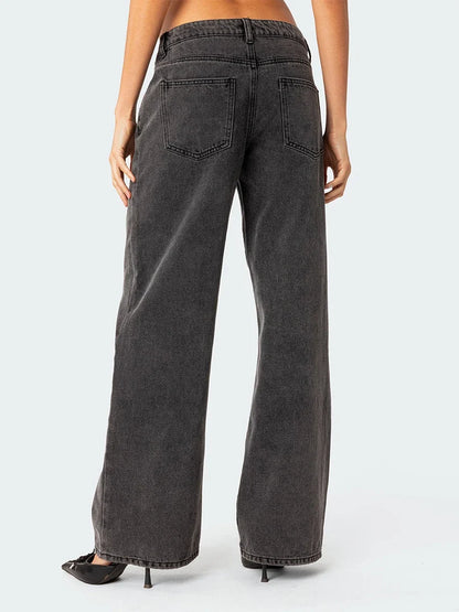 Lavisa - High Waisted Straight Leg Jeans