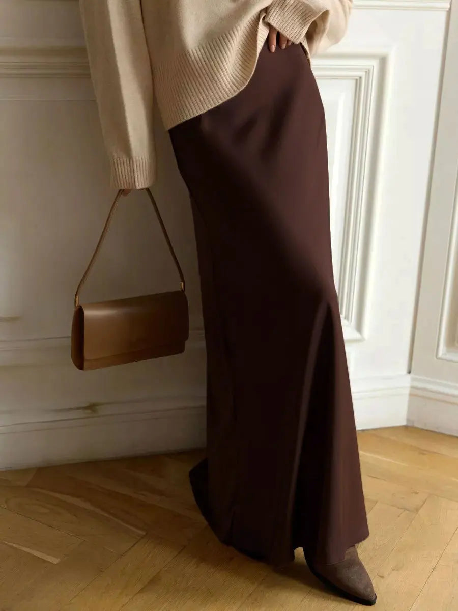 Lavisa - Satin Fishtail Maxi Skirt