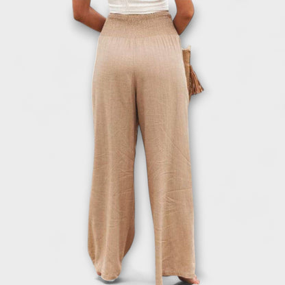 Lavisa - Casual Wide Leg Mid Rise Pants