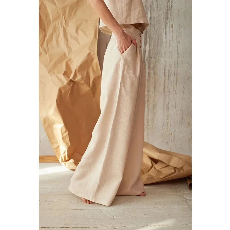 Lavisa - Everyday Cotton Wide-Leg Pants