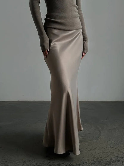 Lavisa - Satin Fishtail Maxi Skirt
