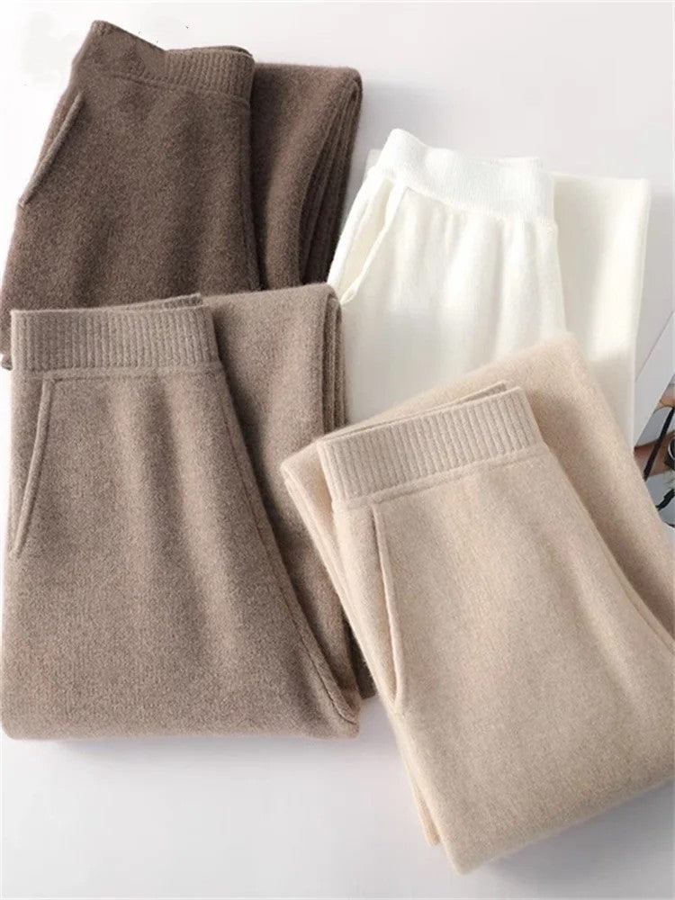 Lavisa - Cashmere Blend High Waisted Thermal Sweatpants