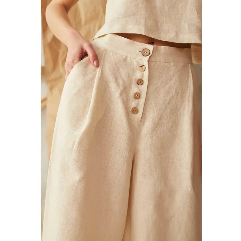Lavisa - Everyday Cotton Wide-Leg Pants