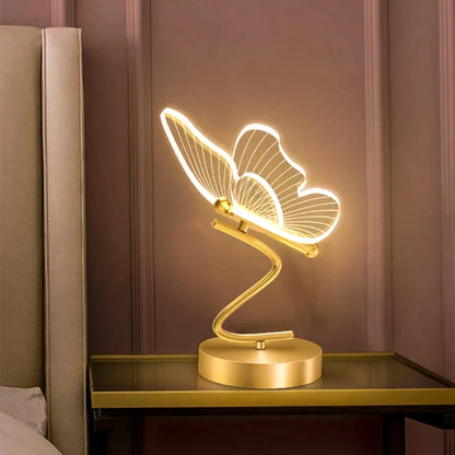 Lavisa Nordic Butterfly LED Table Lamp casting soft ambient glow