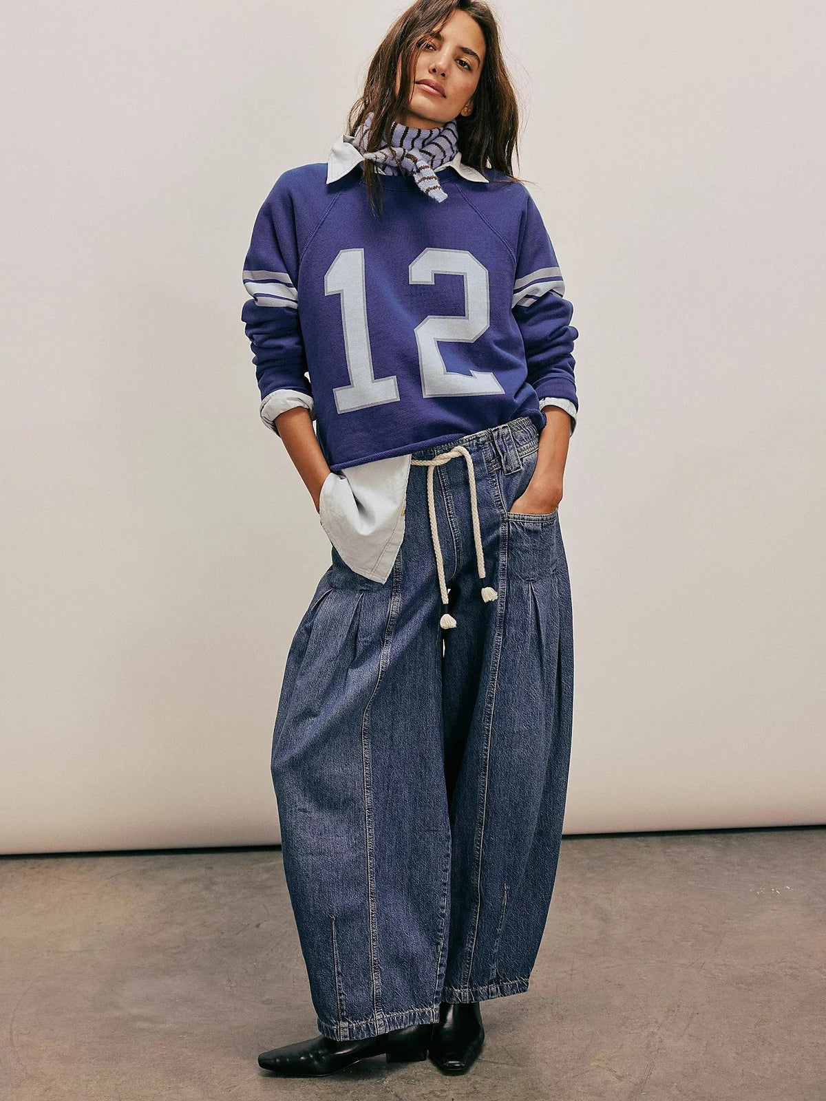 Lavisa - Marlowe Drawstring Wide Leg Denim Pants