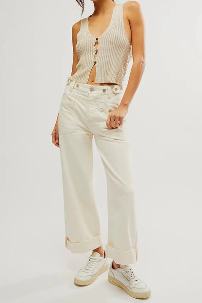 Lavisa - Candace High Waist Wide Leg Jeans