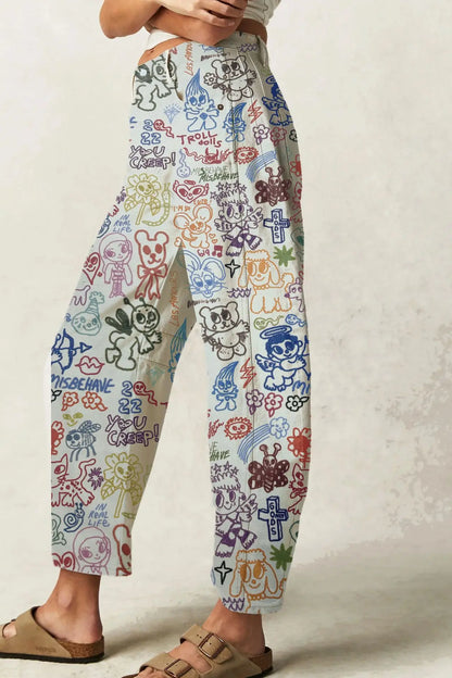 Lavisa - Florence Floral Tapestry Wide Leg Jeans