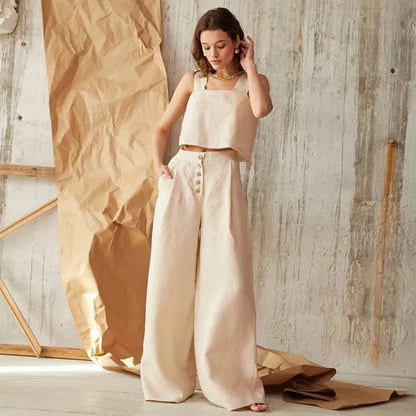 Lavisa - Everyday Cotton Wide-Leg Pants