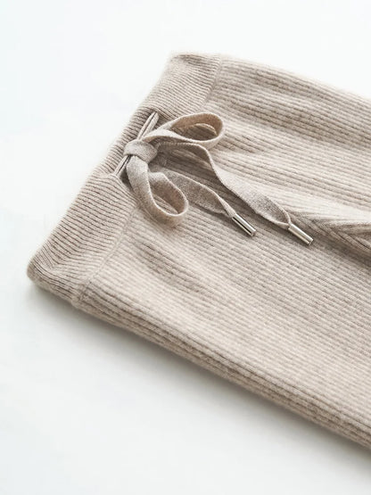Lavisa - High Waisted Knitted Wide Leg Pants