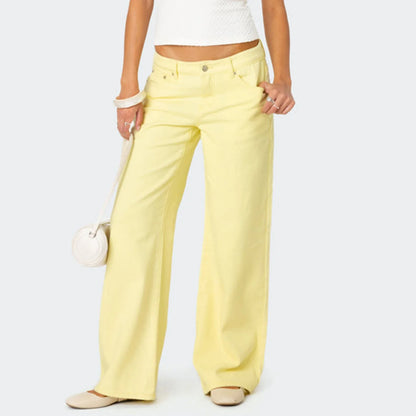 Lavisa - High Waisted Straight Leg Jeans