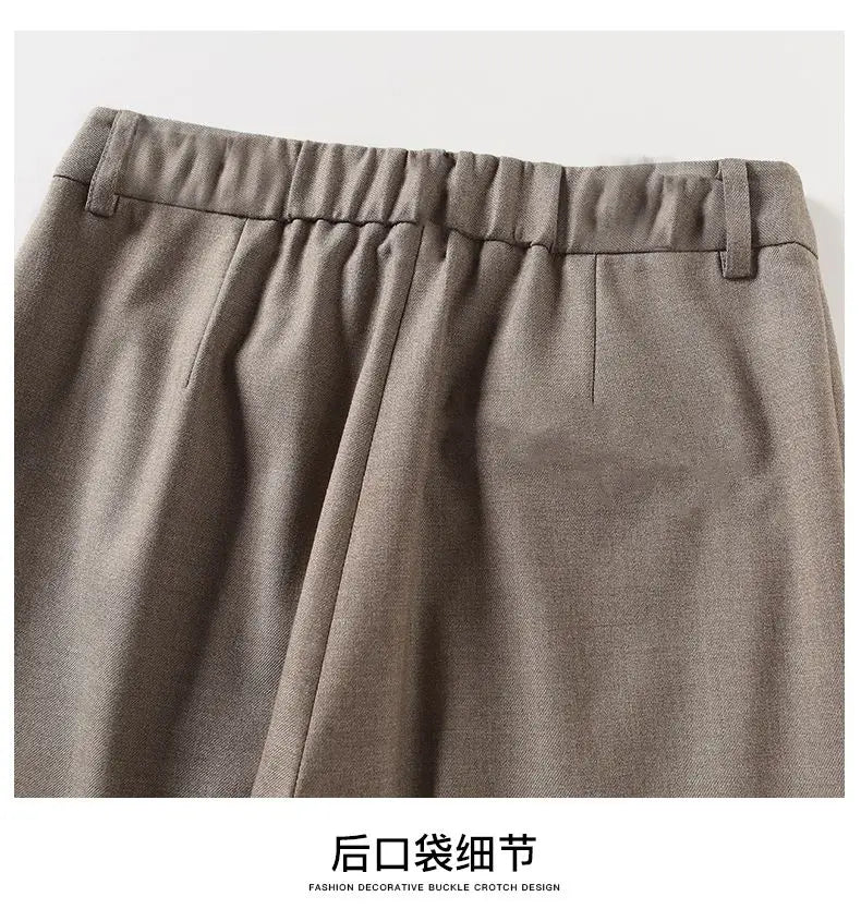 Lavisa - Slim Fit High-Waist Ankle Trousers