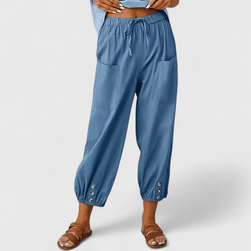 Lavisa - High-Waisted Wide-Leg Pants