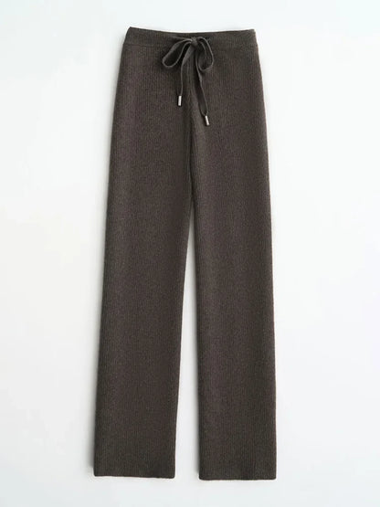 Lavisa - High Waisted Knitted Wide Leg Pants