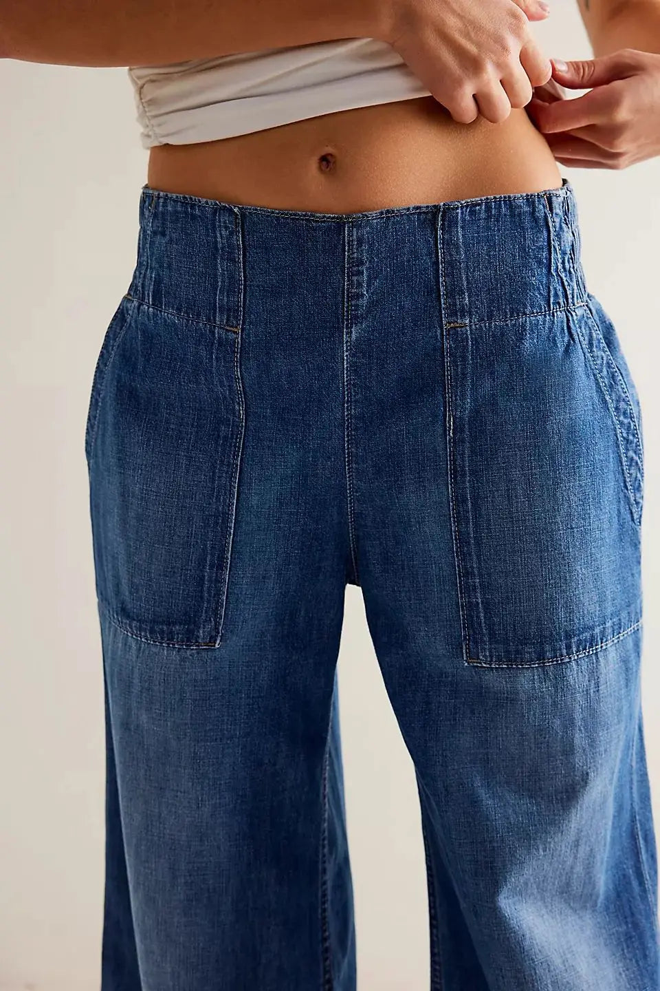 Lavisa - Relaxed High Waisted Loose Fit Wide Leg Jeans