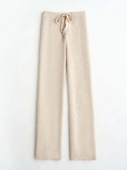 Lavisa - High Waisted Knitted Wide Leg Pants
