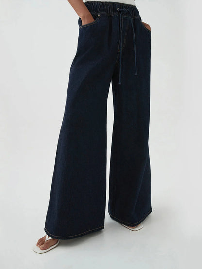 Lavisa - Monaco Drawstring Wide Leg Denim Jeans
