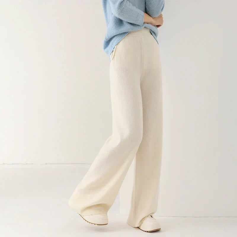 Lavisa - Women's Soft Knit Wide-Leg Pants