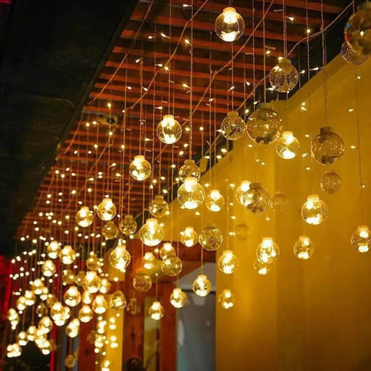 Lavisa Solar Pendant String Lights for Garden and Patio Decor