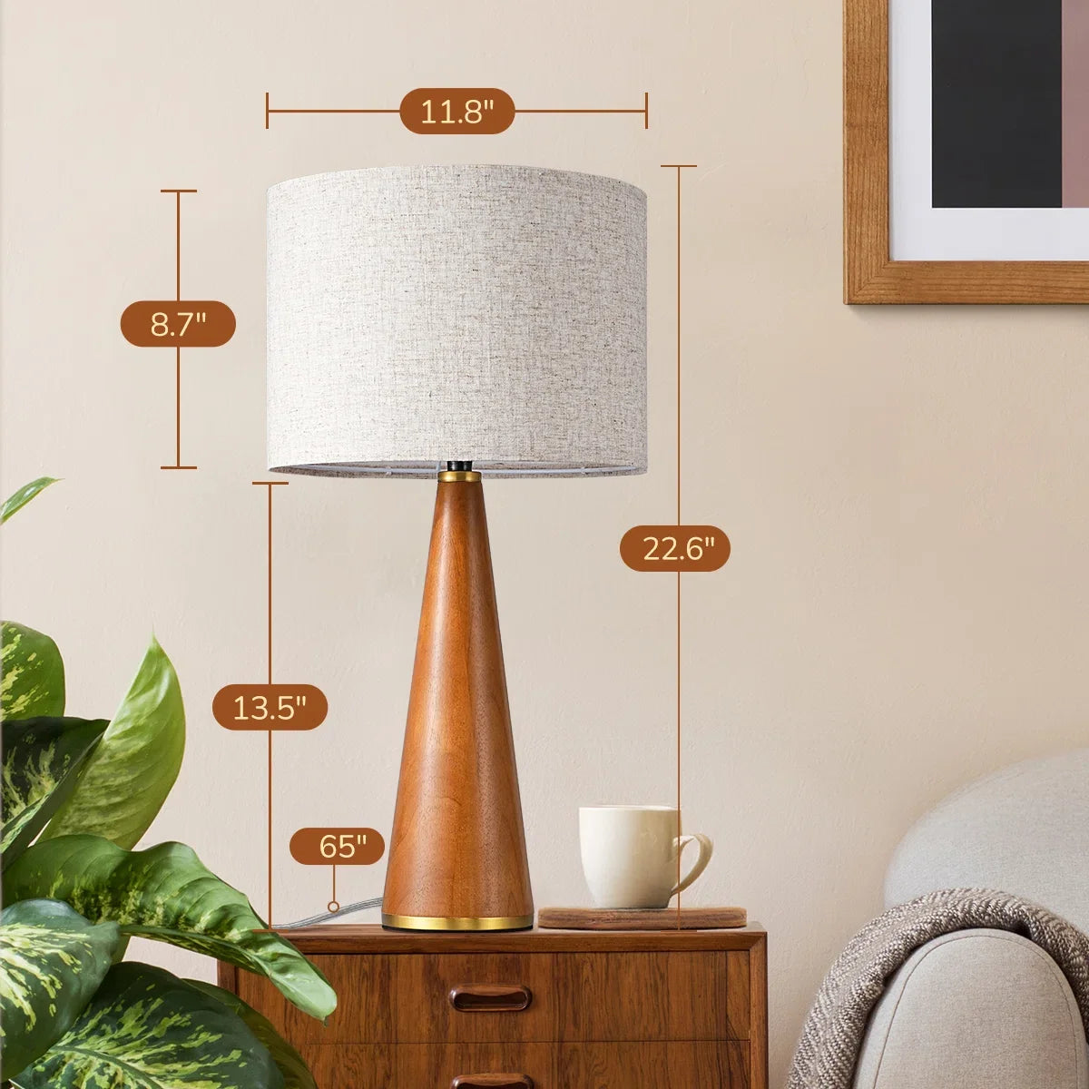 Lavisa - Solid Wood Table Lamp for Modern Living