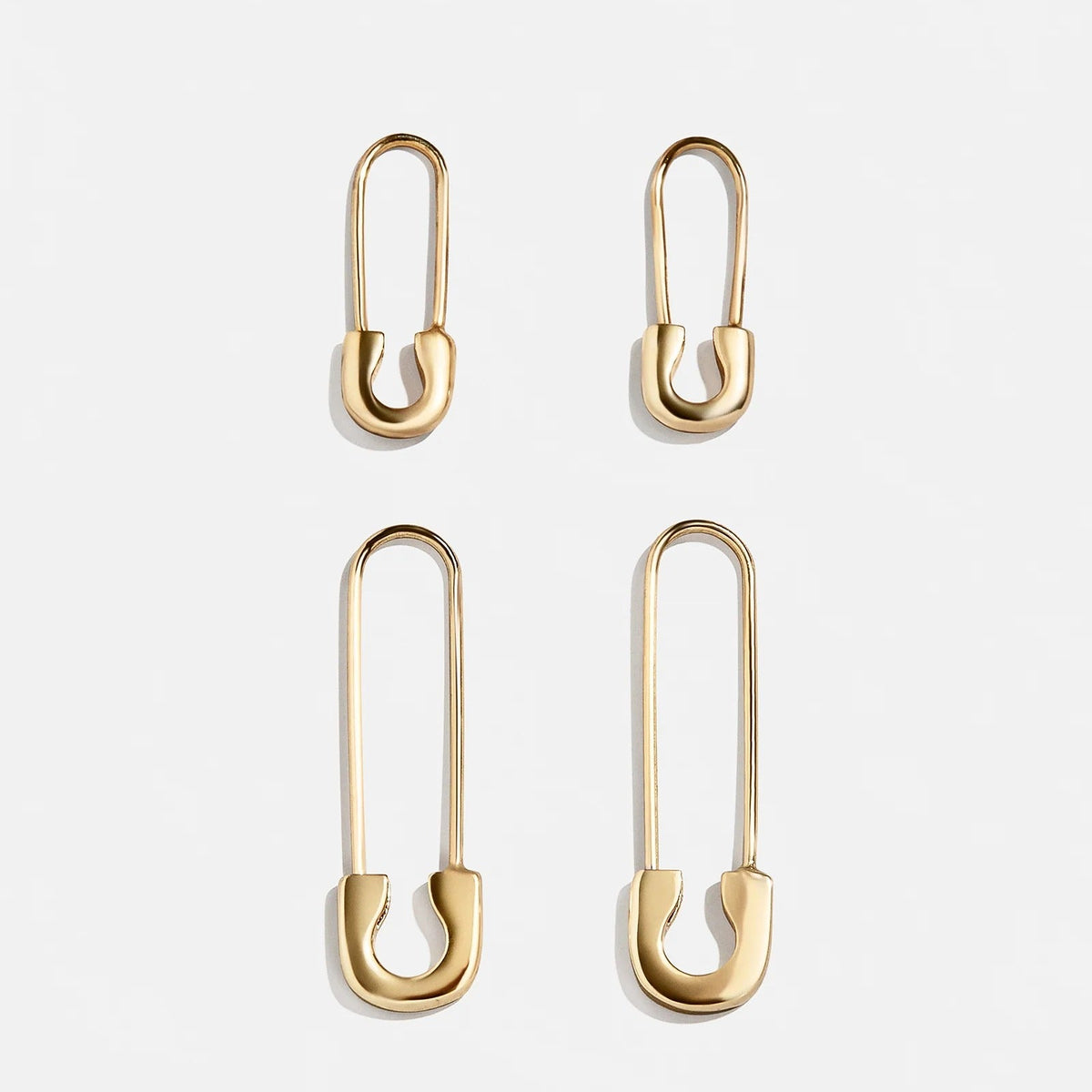 Lavisa - Utilitarian Chic Safety Pin Threader Earrings - Texture & Setting View