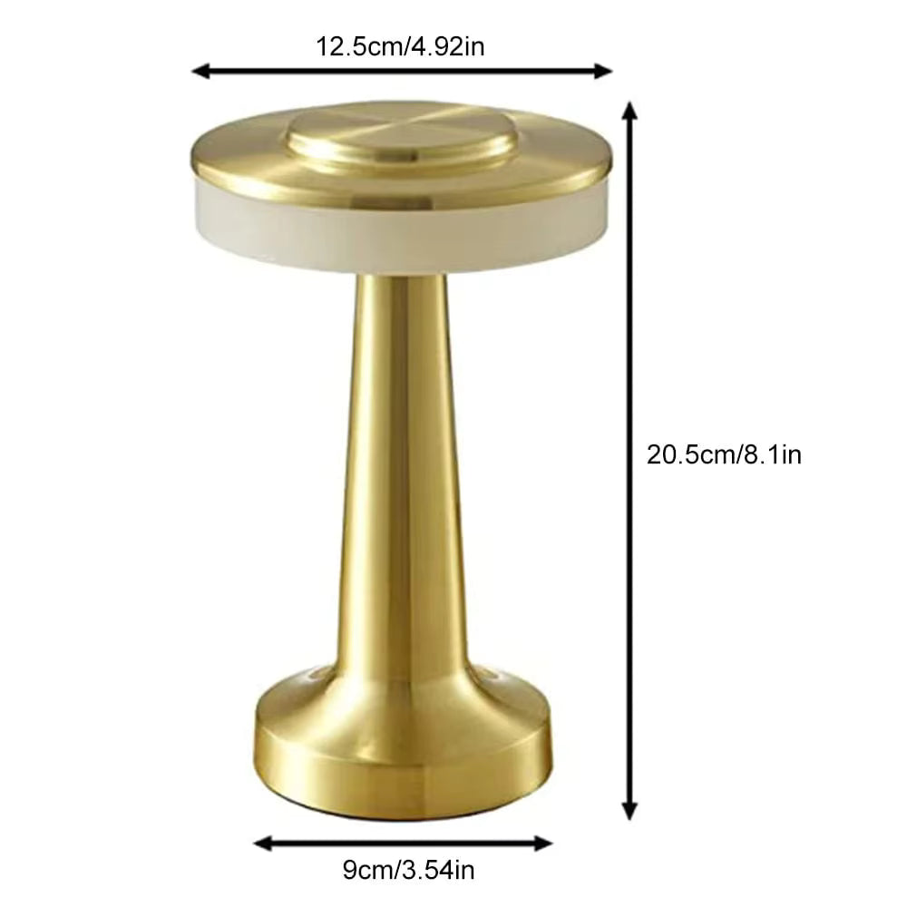 Lavisa - Cordless Brushed Metal Table Lamp